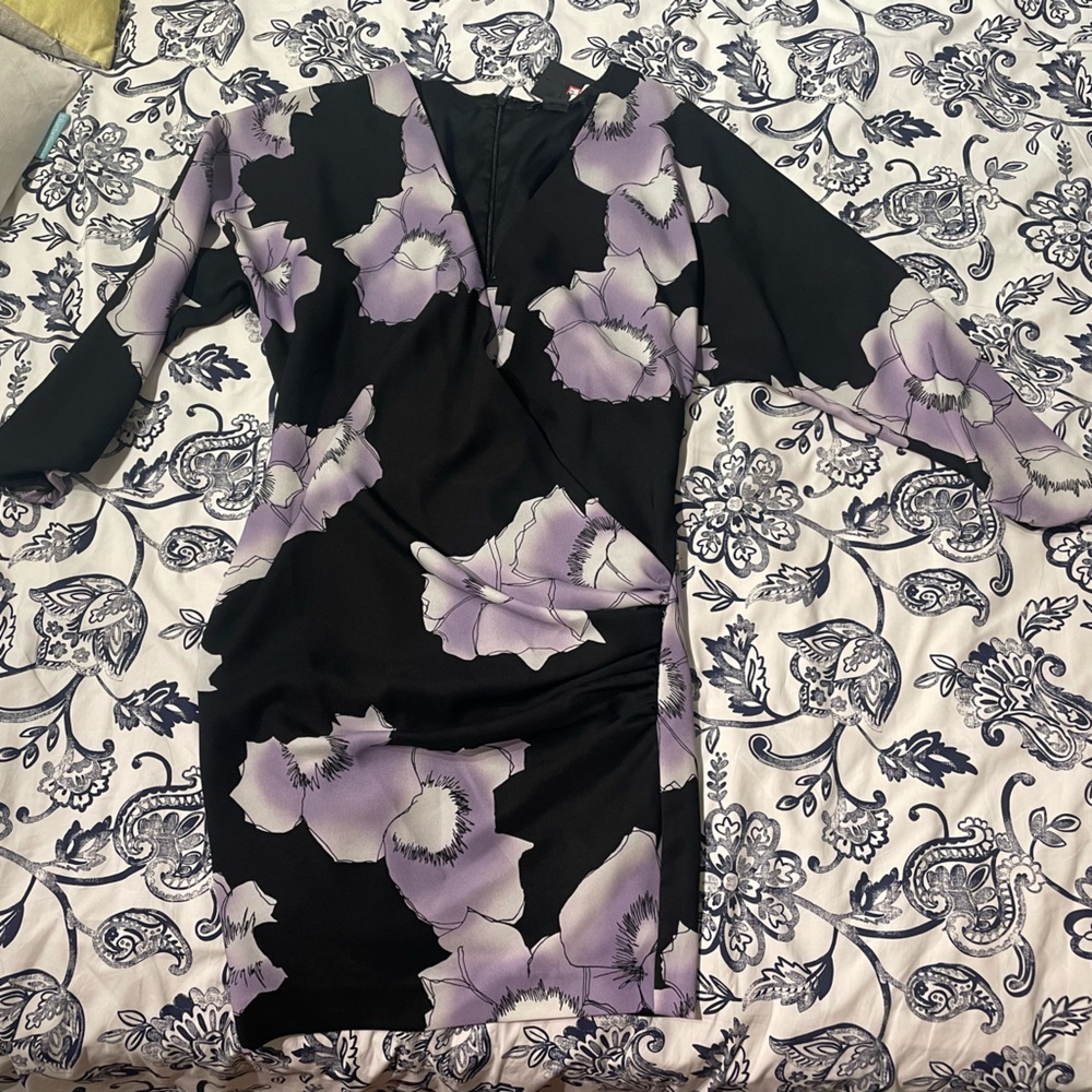 Marciano Elegant Black and Lavender Dress